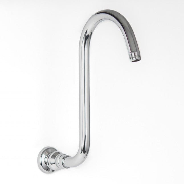 vintage upswept style shower arm comes in many colours 
