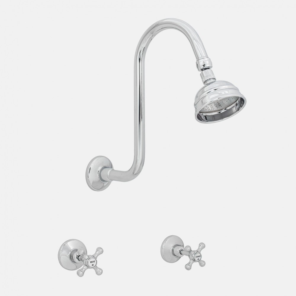 antique gooseneck wall  bathroom shower set 