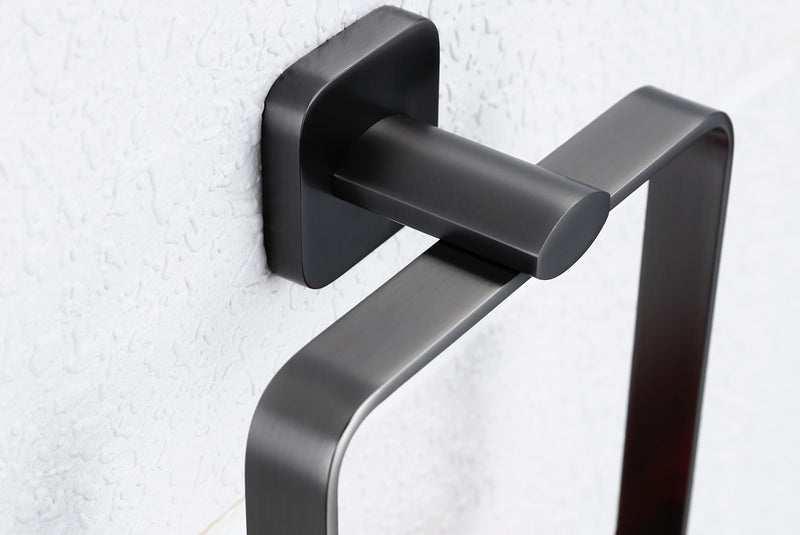 Linsol Chieti Towel Ring Gun Metal