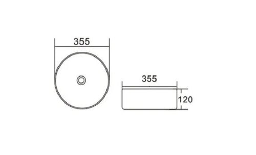 Radius Round Basin 355 x 355 Matte White (7121088282775)