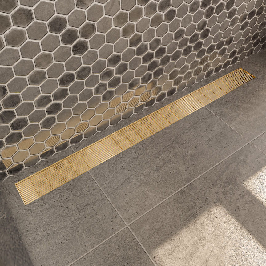 Linsol 1200 Heelguard Channel Grate Brushed Brass (7194174226583)