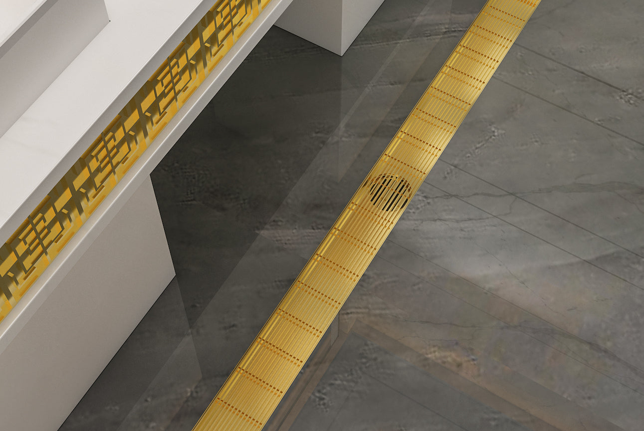 Linsol 1200 Heelguard Channel Grate Brushed Brass (7194174226583)