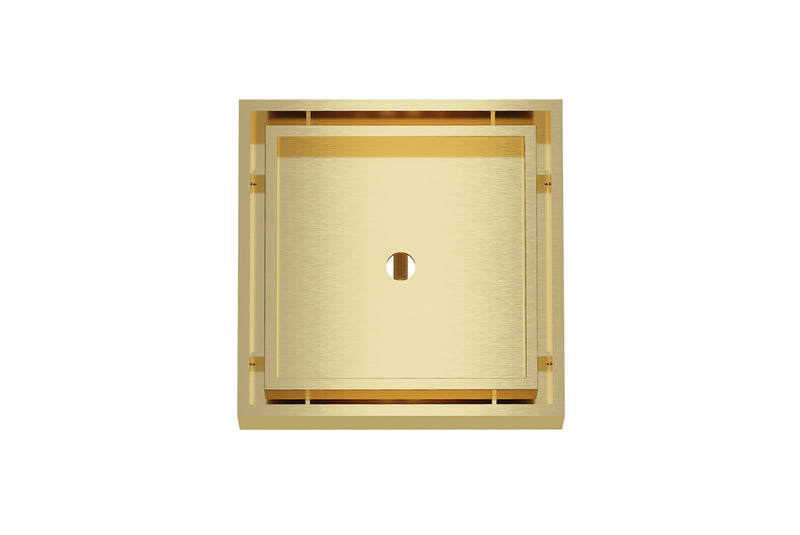 Linsol 110 Square Tile Insert Grate Brushed Brass (7193864470679)