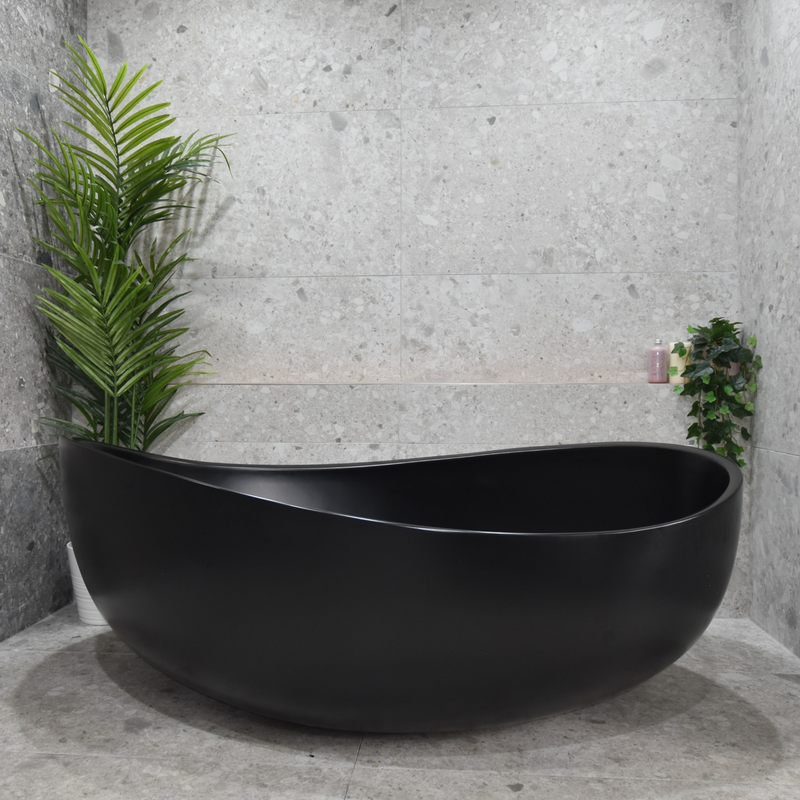 solid acrylic Freestanding Bath Matte Black 1800