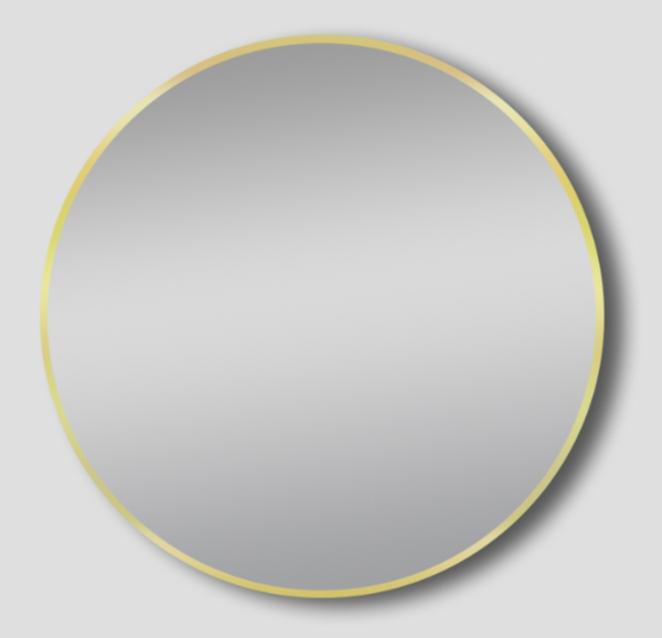 Round bathroom Mirror Brushed Gold