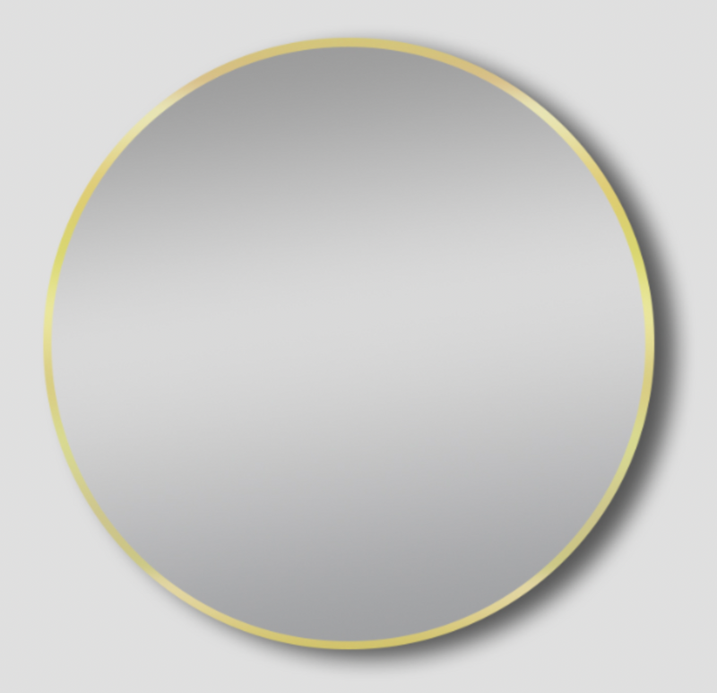 Round bathroom Mirror Brushed Gold