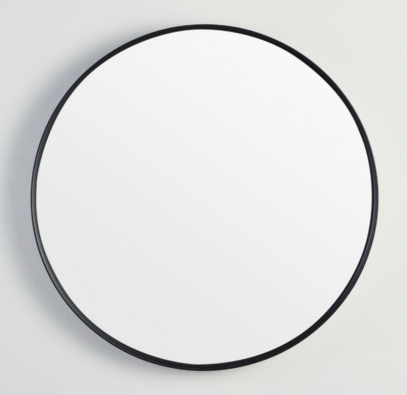 Round Framed bathroom Vanity Mirror Matte Black
