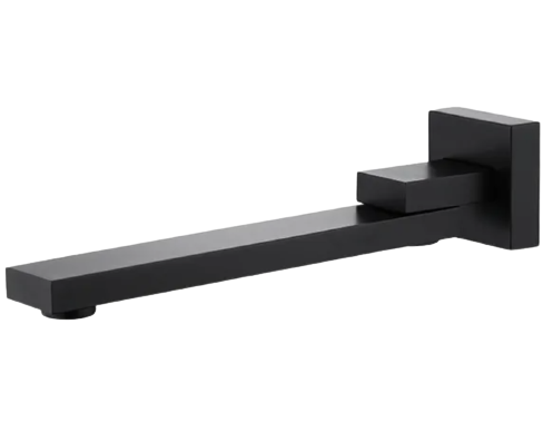 Donii Swivel Bath Spout Square Matte Black