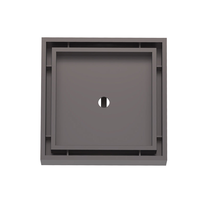Linsol 110 Square Tile Insert Grate Gun Metal (7193885114519)