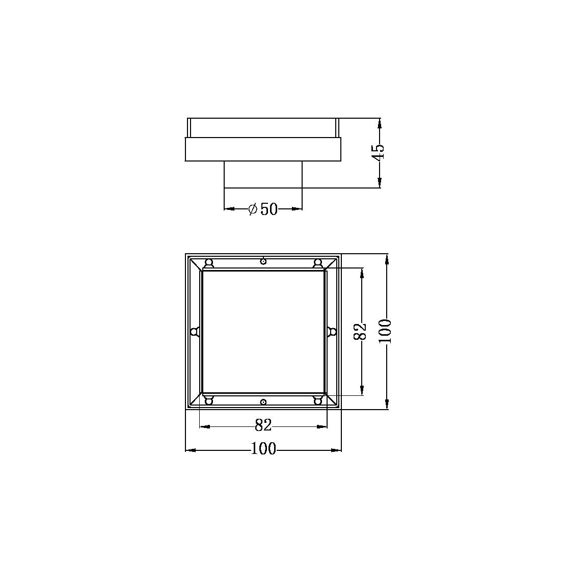 Nero Tile Insert Brushed Bronze
