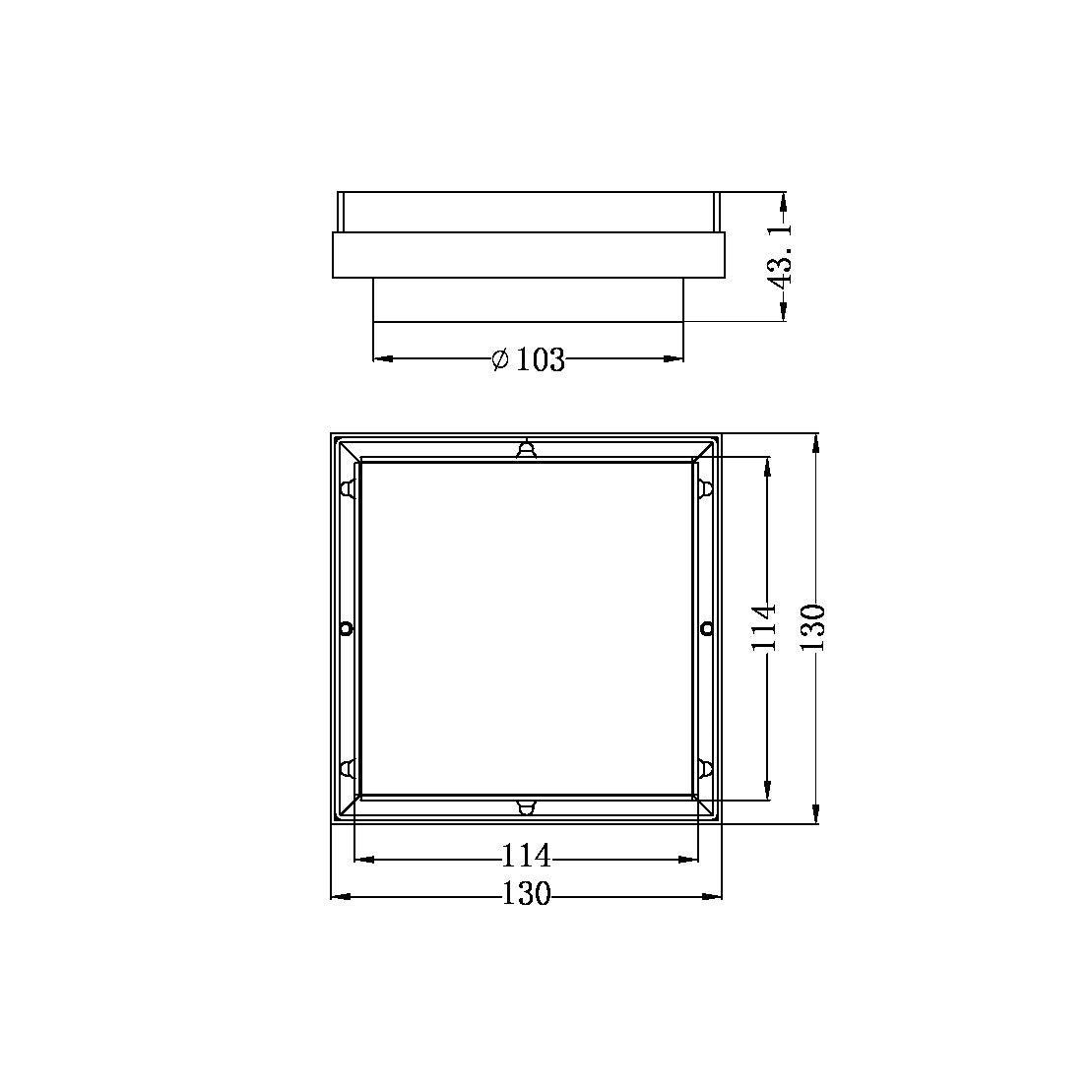 Nero Tile Insert Brushed Bronze