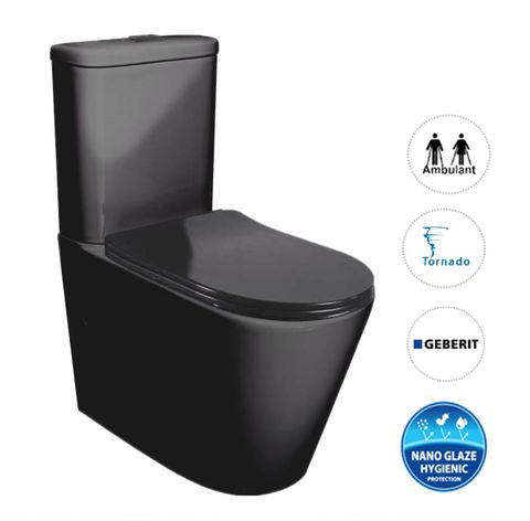 Feanza Black Tornado Toilet Suite (7119656747159)