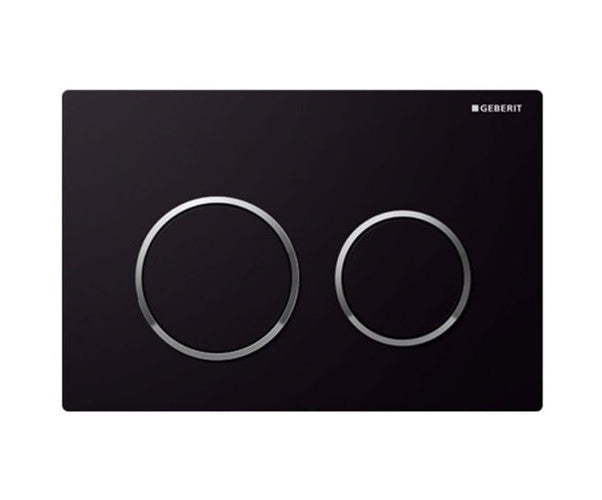 Geberit Kappa Round Dual Flush Buttons For Undercounter Cistern Black