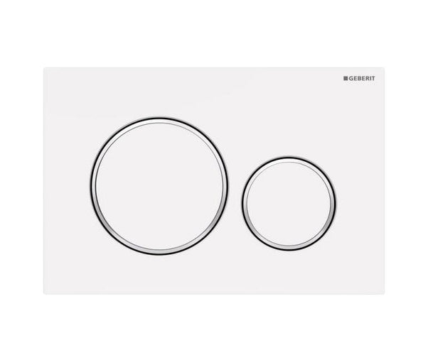 Geberit Sigma 20 Dual Flush Buttons Matte White, White Trim