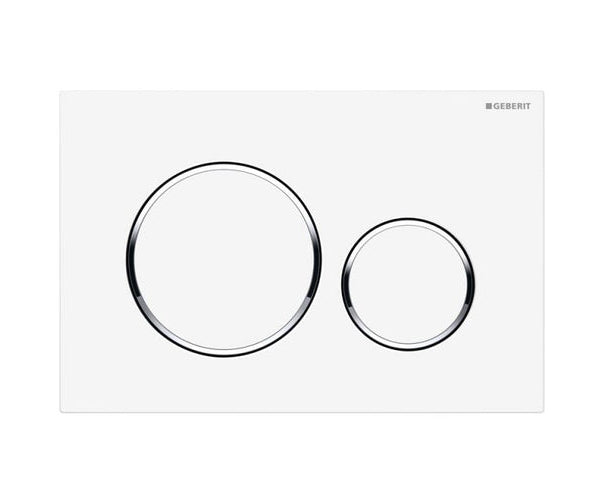 Geberit Sigma 20 Dual Flush Buttons White, Chrome Trim