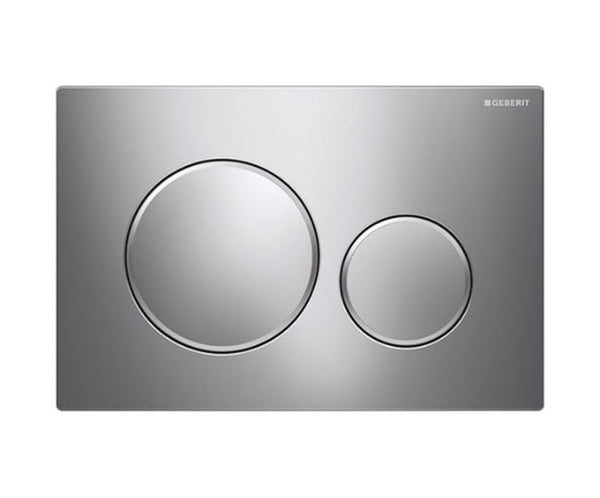 round matte chrome toilet pan inwall round flush buttons
