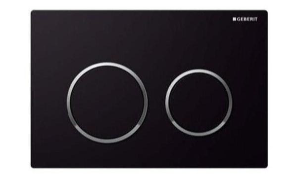 round inwall under counter toilet pan cistern matte black round flush  duel buttons
