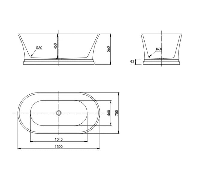 Hampton Freestanding Bath 1500 (7174088065175)