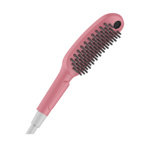 pink dog hand held shower brush 