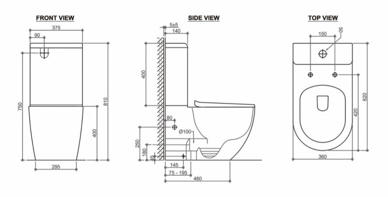 Cosenza Rimless Toilet Suite (7119653011607)