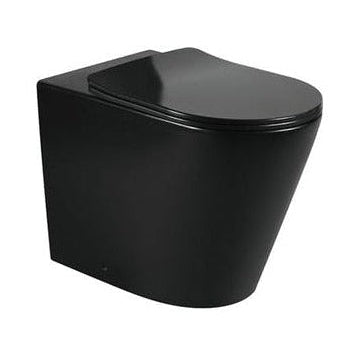black wall faced toilet pan