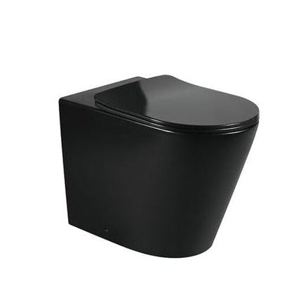 black wall faced toilet pan