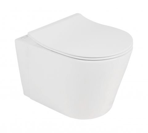 gloss white wall hung toilet pan
