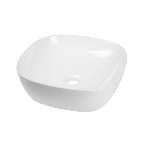 Gloss White Square ceramic bathroom vanity basin 