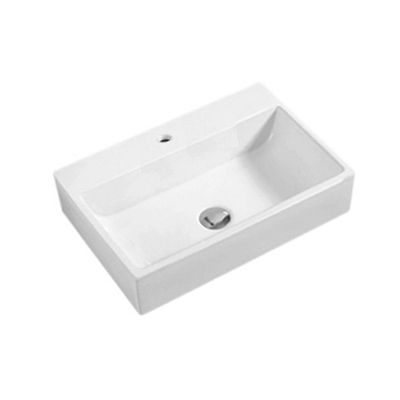 Inspire Gloss White Wall Hung bathroom basin Basin  530x360