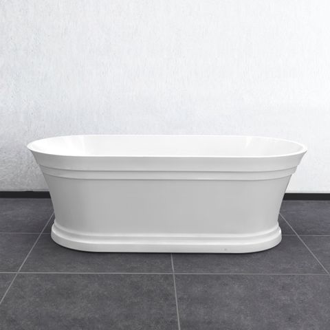  Hampton Heritage 1700mm Freestanding Acrylic Bath Gloss White