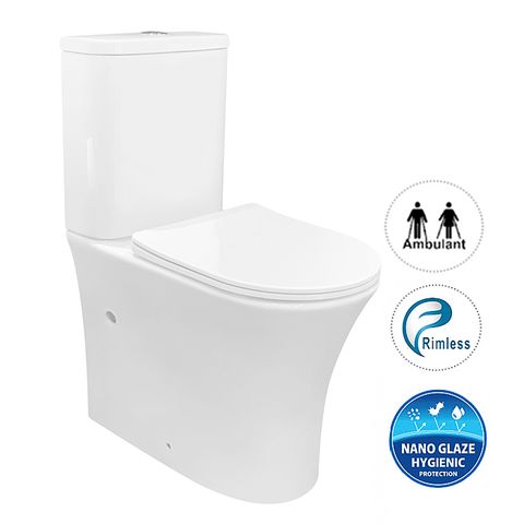 Newport Rimless gloss white Toilet Suite 