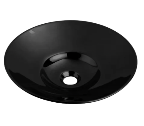 Inspire round Semi - Inset bathroom bench top Basin Matte Black