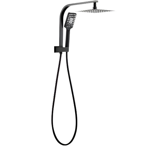compact twin shower square Gunmetal