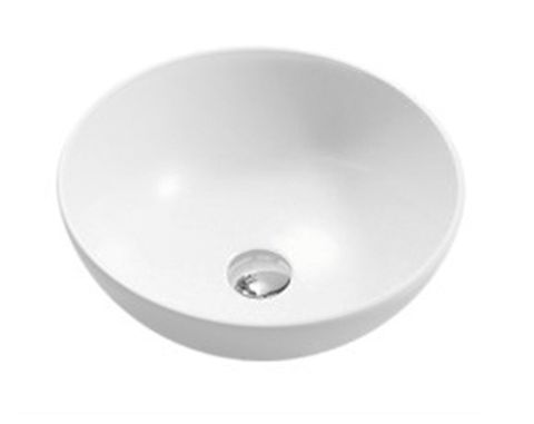 Thin Profile Round Gloss White above counter Basin 