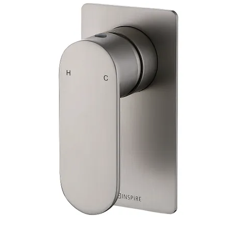brushed nickel shower bath water mixer