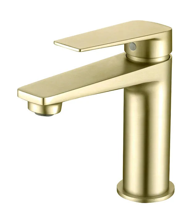 brushed gold basin mixer bathroom tap