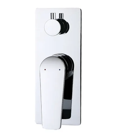 Zevio Wall Diverter Mixer Chrome with rotary diverter handle 