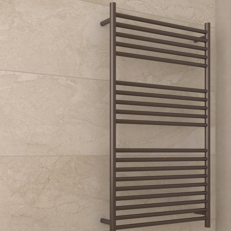 Linsol Allegra 19 Bar Wide Heated Towel Rail Gun Metal