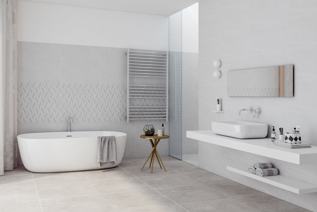 Linsol Allegra 19 Bar Wide Heated Towel Rail Polished Stainless