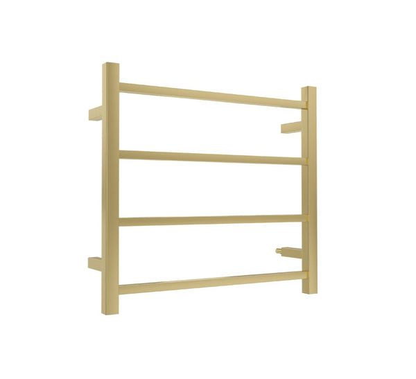 Linsol Spirit 4 Bar Heated Towel Rail Brushed Brass 600x550mm