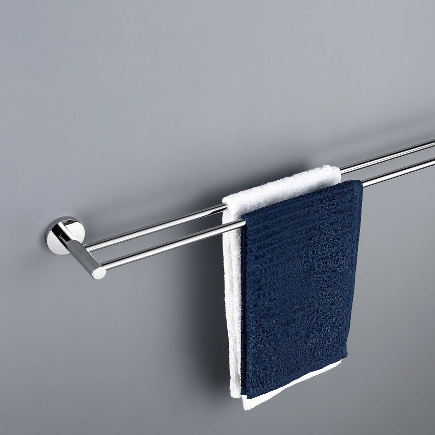 Linsol Lux S2 Double Towel Rail Chrome 800mm