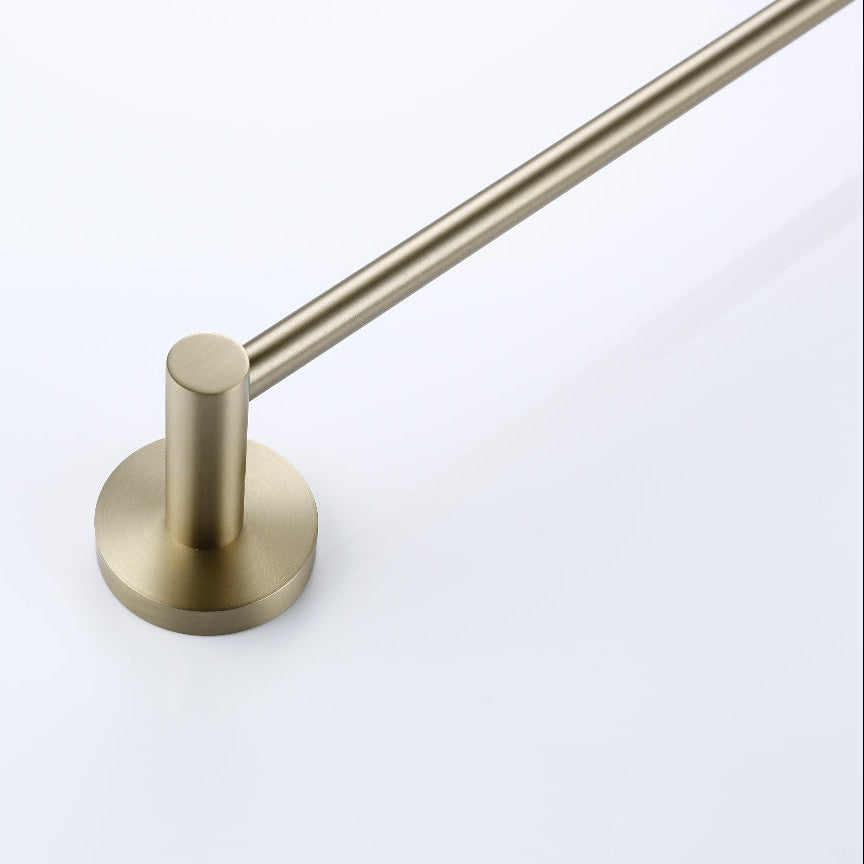 Linsol Lux Single Towel Rail Brushed Brass 800mm