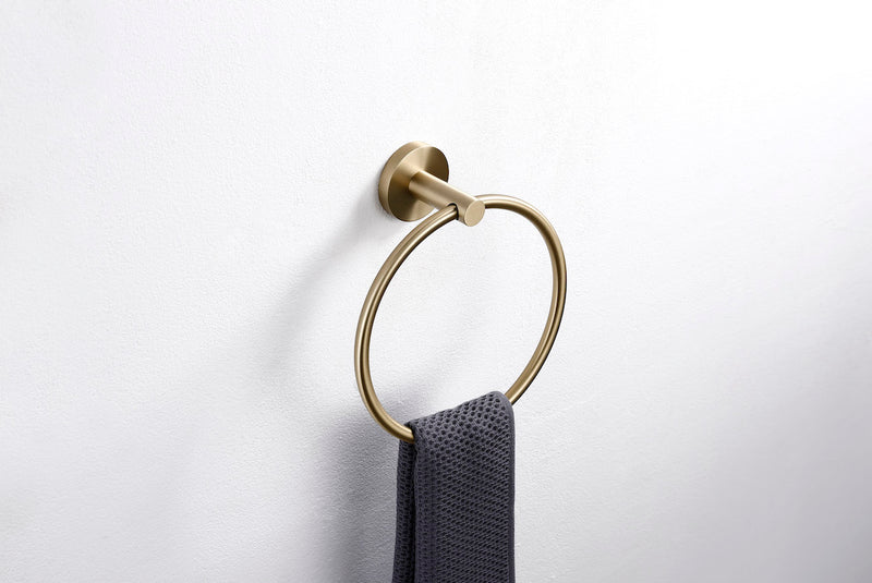 Linsol Lux Towel Ring Holder Brushed Brass