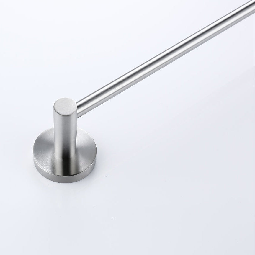Linsol Lux Single Towel Rail Brushed Nickel 800mm