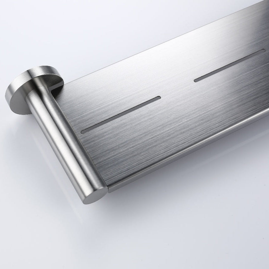 Linsol Lux Shower Shelf Brushed Nickel 400mm