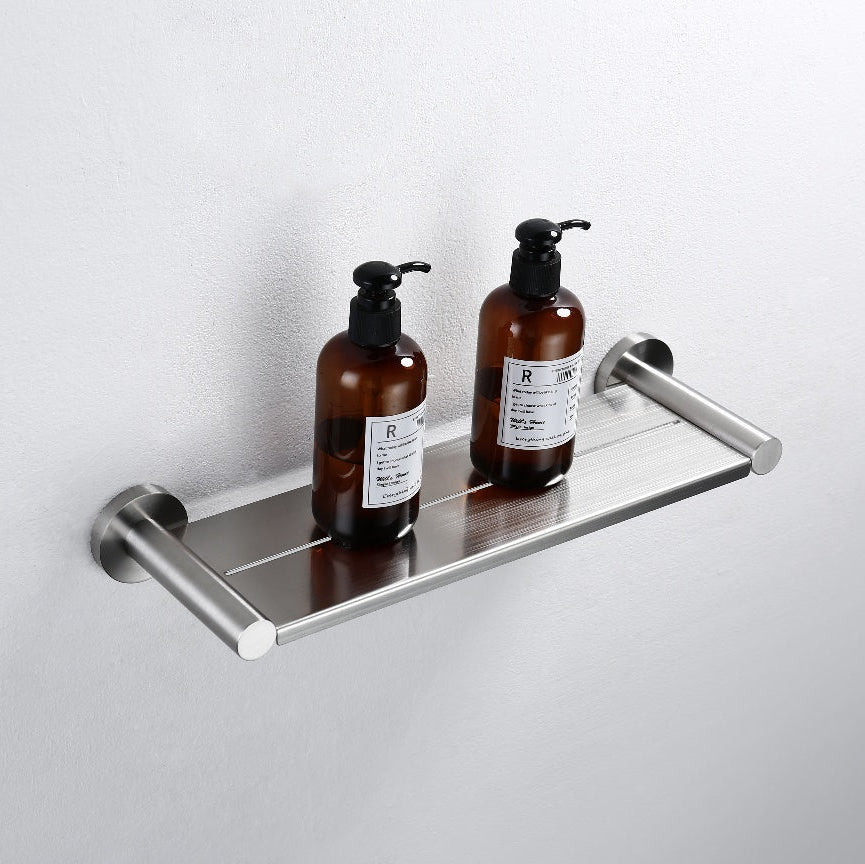 Linsol Lux Shower Shelf Brushed Nickel 400mm