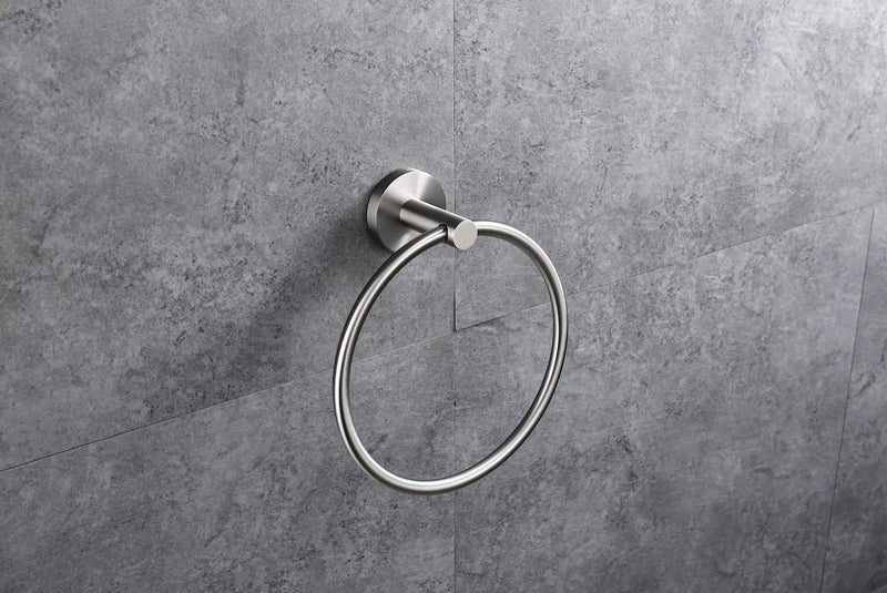 Linsol Lux Towel Ring Holder Brushed Nickel