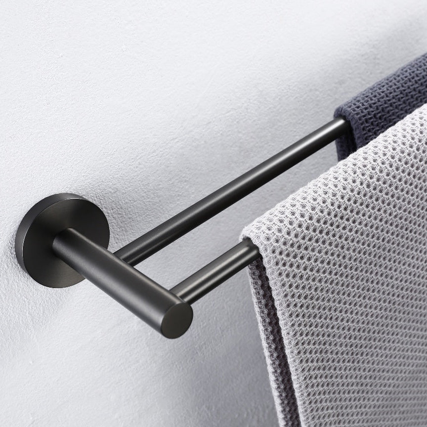 Linsol Lux S2 Double Towel Rail  Gun Metal 800mm