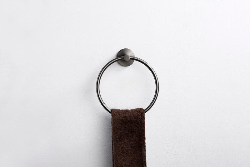 Linsol Lux Towel Ring Holder Gun Metal