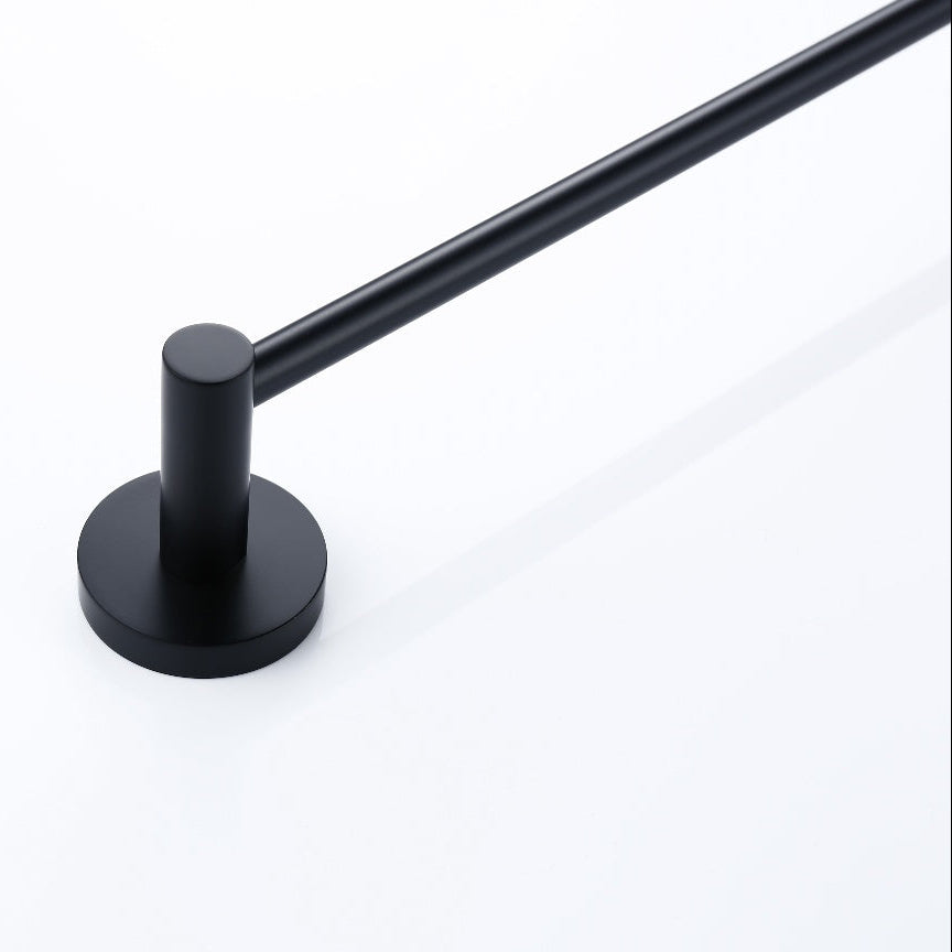 Linsol Lux S2 Single Towel Rail Matte Black 800mm